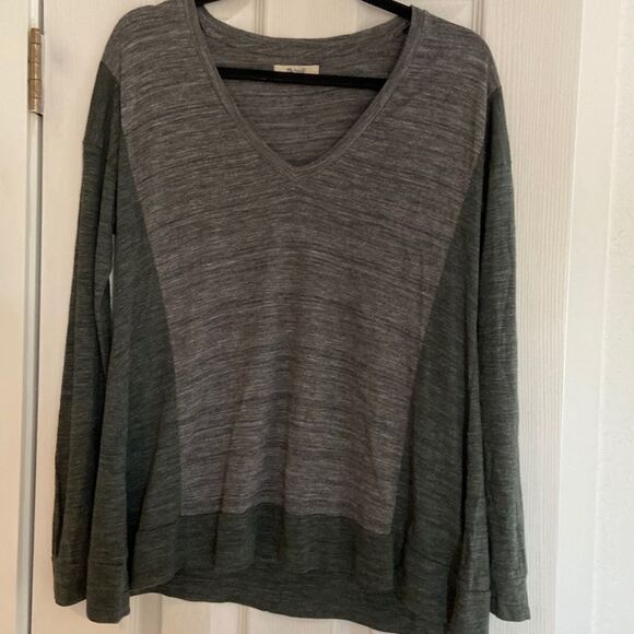 Madewell color lock oversized long sleeve tee viscose size XS - Picture 2 of 4